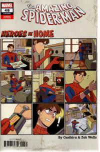 AMAZING SPIDER-MAN (2018) #48 CVR F GUIHURU HEROES AT HOME VAR  48  [MARVEL COMICS]